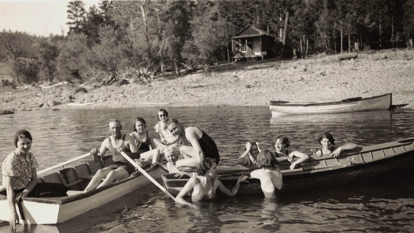 In 1934 Lutheran campers from the prairies of Montana enjoyed the clear waters of Flathead Lake during their  week at the Methodist Camp.