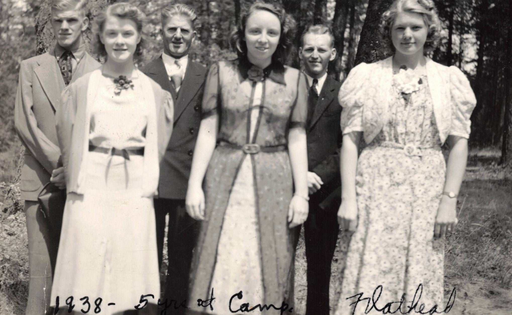 1938 Ready for Sunday Worship at camp