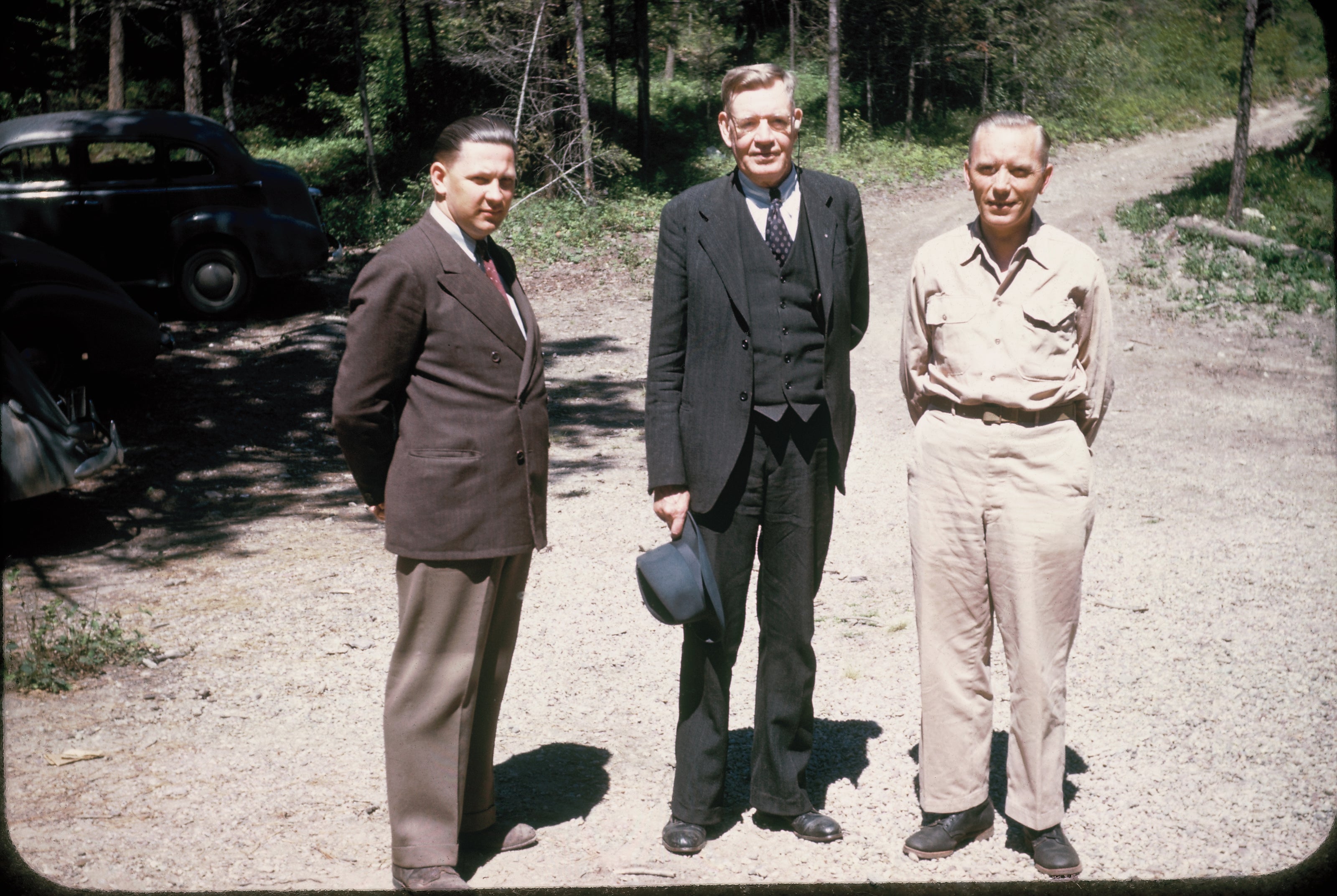 Speakers Rev. Benson,  Rev. Jacobson and summer camp manager Mr. Carlson in 1946