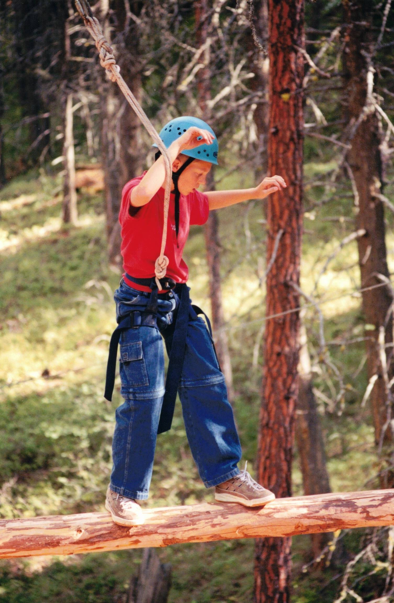 The ropes course teaches safety and encourages challenges.