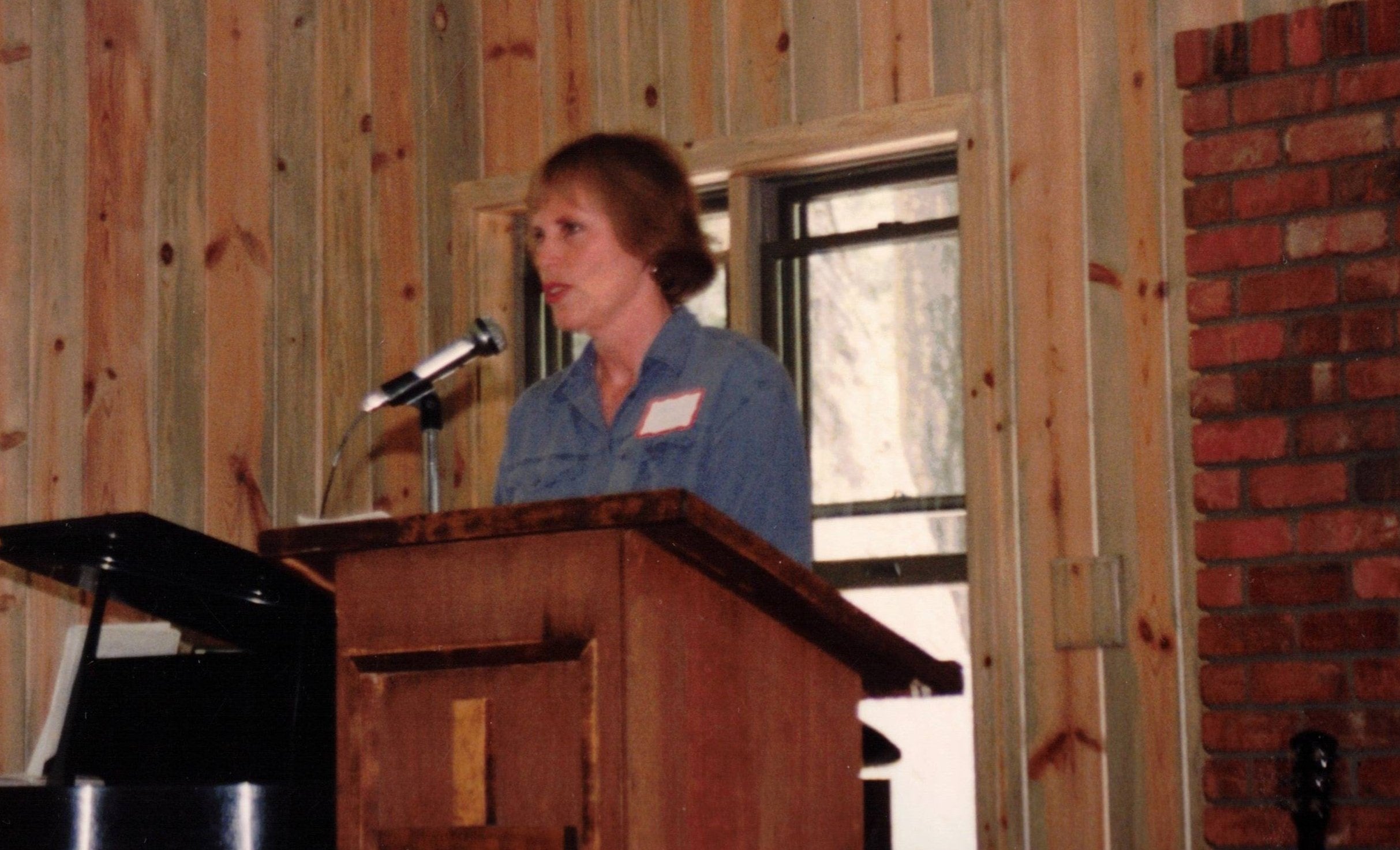 50th Anniversary speaker, Sharon Engh, shared  the meaningful experiences she had a camper in the 50s as well as how important the camp ministry had been to her  family through the years.  Her father, Dr. Reidar Daehlin, was a speaker at the first camp week in 1943.