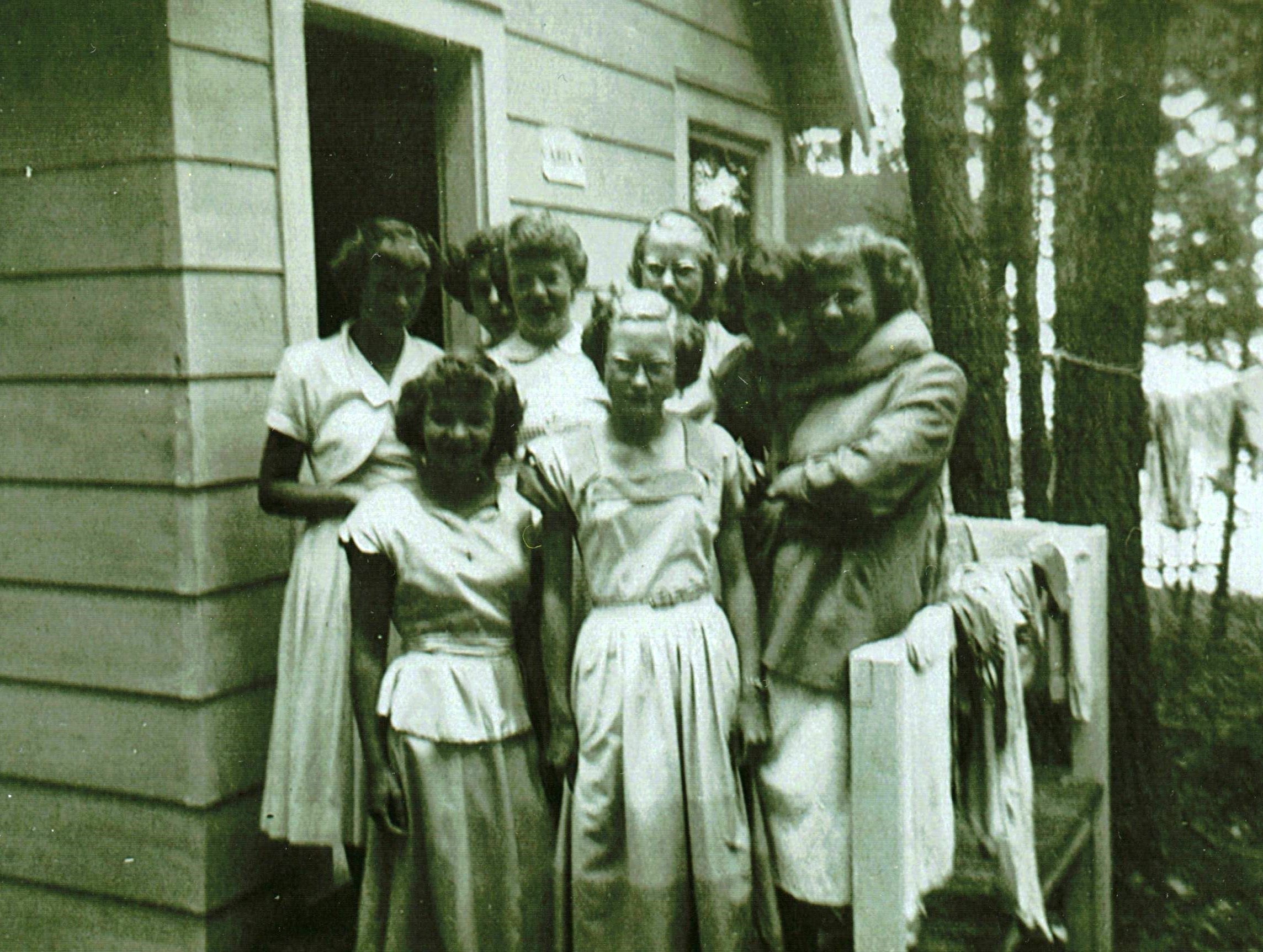 On the steps of Cabin 1