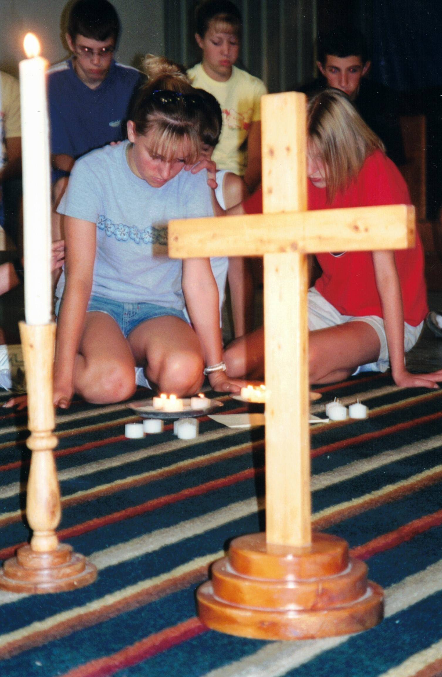 Prayer of the Cross is an evening meditation for older children.  This cross was a part of worship services in 1943. 